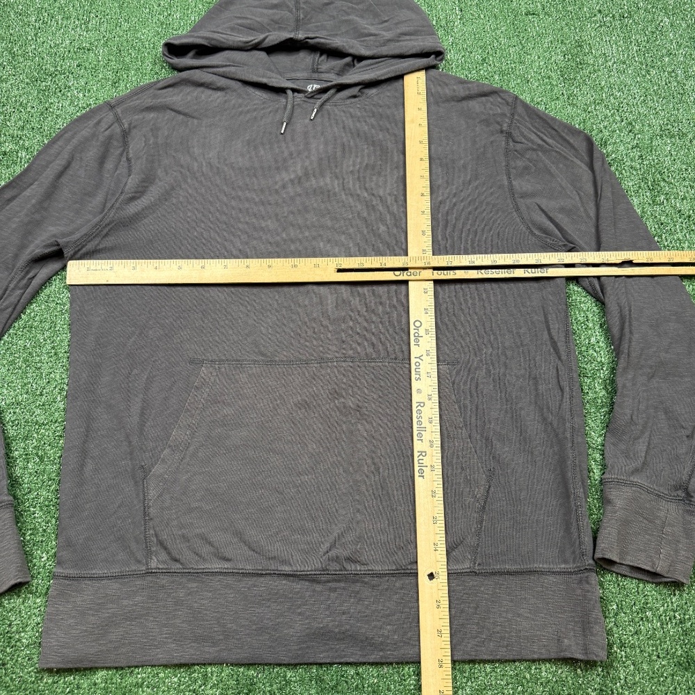J Crew T Shirt Hoodie Men's Size L Gray Pullover Long Sleeve Knit Goods Casual - Picture 4 of 7